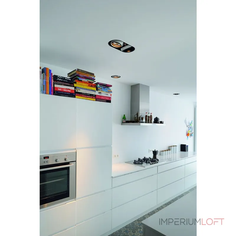 AIXLIGHT® PRO, 1 FRAMELESS ROUND корпус без рамки для 1-го светильника MODULE, черный