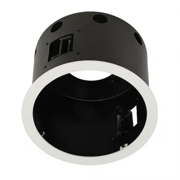 AIXLIGHT® PRO, 1 FLAT FRAME ROUND корпус с рамкой для 1-го светильникa MODULE, текстур.белый/ черный