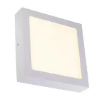 SENSER SQUARE 14W светильник накладной 230V c SMD LED 14Вт (18Вт), 3000K, 840lm, c БП, серебристый