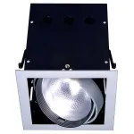 AIXLIGHT® PRO, 1 FRAME корпус с рамкой для 1-го светильникa MODULE, серебристый / черный