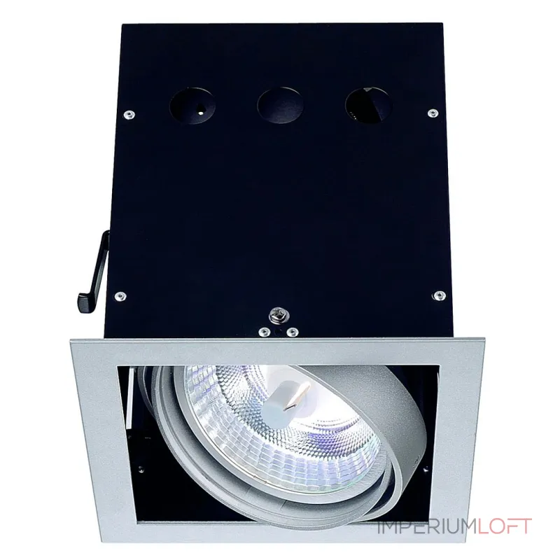 AIXLIGHT® PRO, 1 FRAME корпус с рамкой для 1-го светильникa MODULE, серебристый / черный