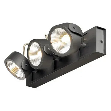 KALU 3 LED светильник накладной с COB LED 3х 10Вт (32Вт), 3000K, 1980lm, 24°, черный