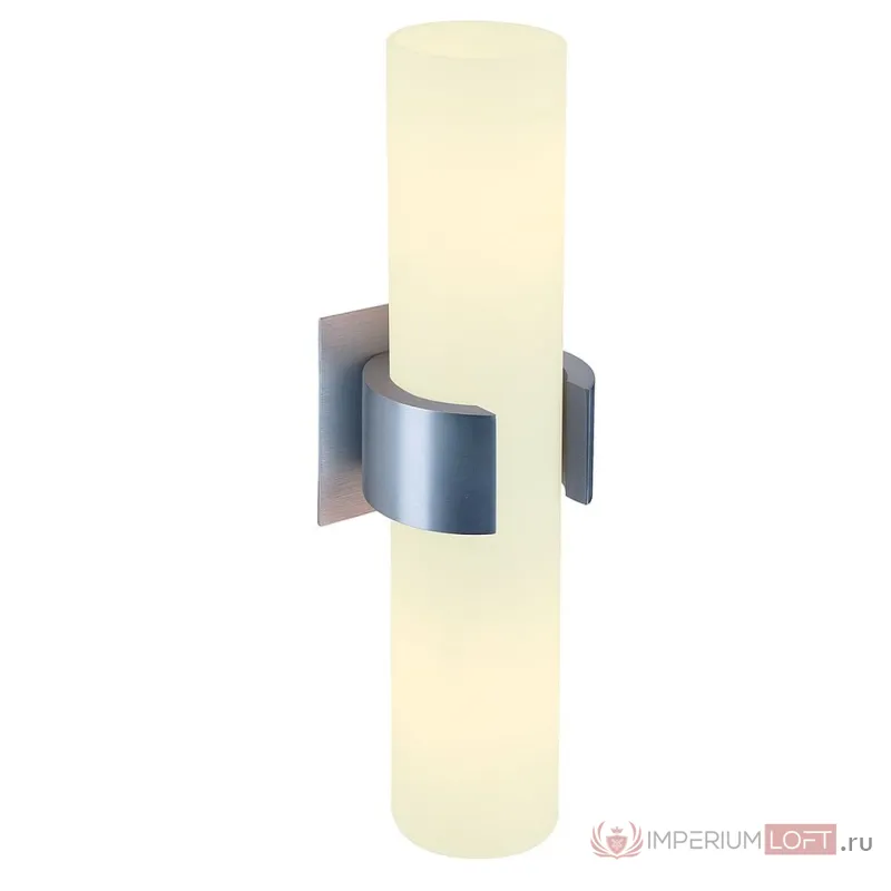 DENA 2 светильник настенный для 2-x ламп E14 по 40Вт макс., матированный алюминий / стекло белое от ImperiumLoft