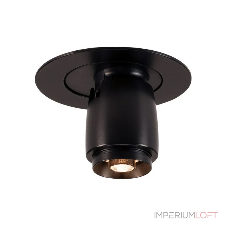 ILU LED светильник встраиваемый 350mA c LED 1Вт, 3000К, 55lm, 24°, с мини-штекером, черный