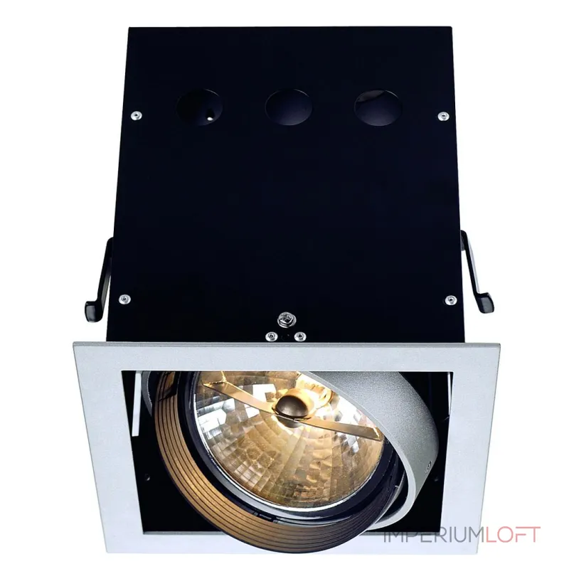 AIXLIGHT® PRO, 1 FRAME корпус с рамкой для 1-го светильникa MODULE, серебристый / черный