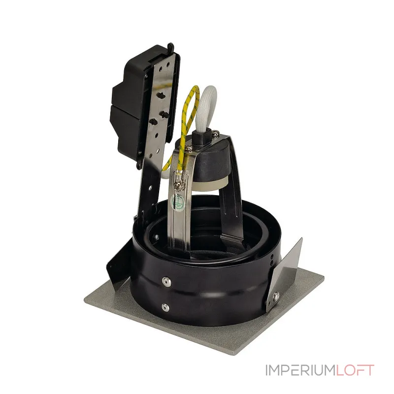 INDI REC 1S GU10 светильник встраиваемый для лампы GU10 50Вт макс., серебристый / черный INDI REC 1S GU10 светильник встраиваемый для лампы GU10 50Вт макс., серебристый / черный