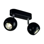 LIGHT EYE 2 GU10 светильник накладной для 2-х ламп GU10 по 50Вт макс., черный / хром