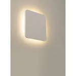 PLASTRA SQUARE светильник накладной с LED STRIP 9Вт (10.8Вт), 3000K, 400lm, белый гипс