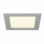 SENSER SQUARE 14W светильник встраиваемый 350mA c SMD LED 14Вт, 3000K, 970lm, без БП, серебристый