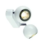 LIGHT EYE 2 GU10 светильник накладной для 2-х ламп GU10 по 50Вт макс., белый / хром
