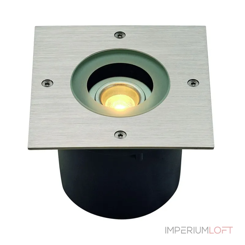 WETSY LED DISK 300 SQUARE светильник встраиваемый IP67 c LED Disk 7.7Вт, 2700K, 300lm, сталь