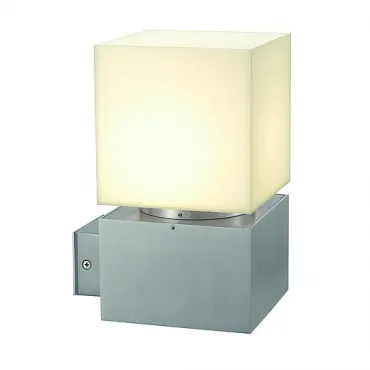 SQUARE WL светильник настенный IP44 для лампы E27 20Вт макс., матированный алюминий/ белый