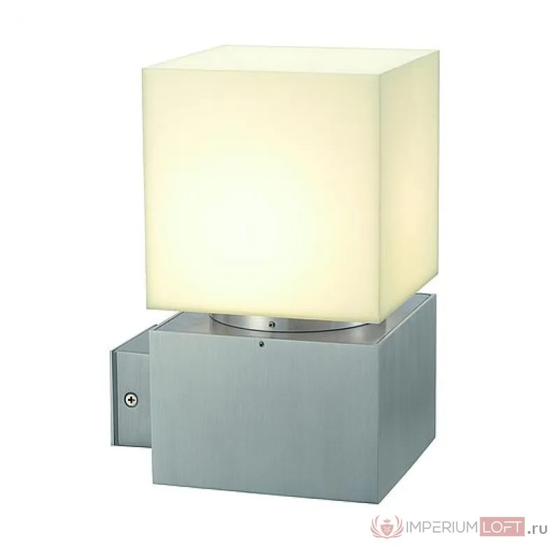 SQUARE WL светильник настенный IP44 для лампы E27 20Вт макс., матированный алюминий/ белый от ImperiumLoft