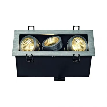 KADUX 3 GU10 светильник встраиваемый для 3-х ламп GU10 по 50Вт макс., матированный алюминий