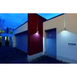 TENDA LED светильник настенный IP44 с 2-мя PowerLED по 3.3Вт (8Вт), 6500K, 340lm, матир. алюминий