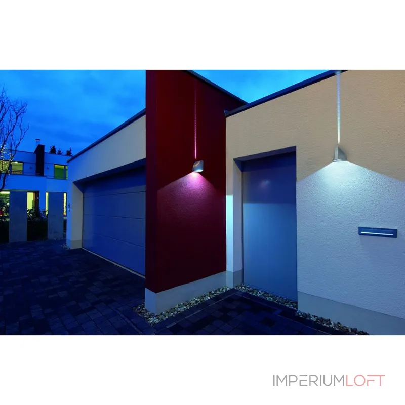 TENDA LED светильник настенный IP44 с 2-мя PowerLED по 3.3Вт (8Вт), 6500K, 340lm, матир. алюминий