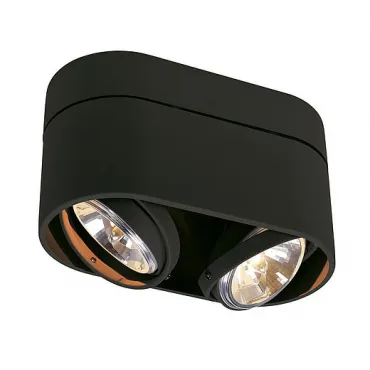 KARDAMOD ROUND QRB DOUBLE светильник накладной для ламп QRB111 2x50Вт макс., черный