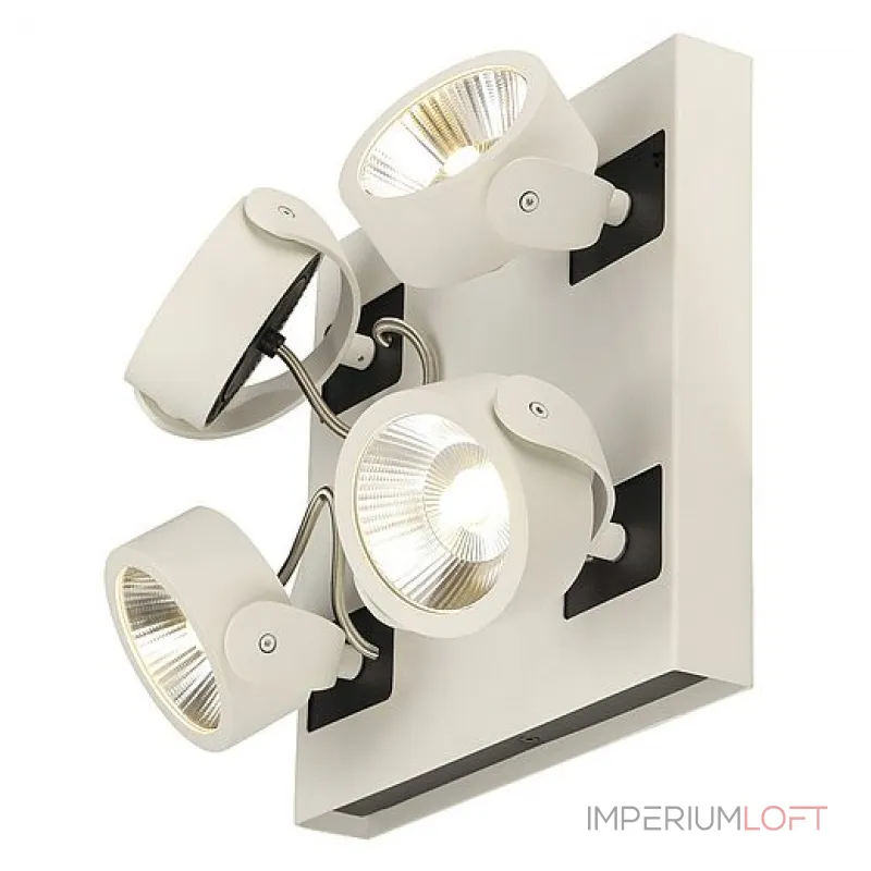 KALU 4 SQUARE LED светильник накладной с COB LED 60Вт, 3000К, 4000лм, 60°, белый/ черный