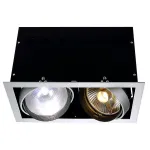 AIXLIGHT® PRO, 2 FRAME корпус с рамкой для 2-x светильников MODULE, серебристый / черный