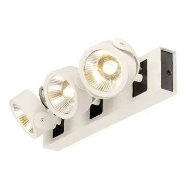 KALU 3 LED светильник накладной с COB LED 3х 10Вт (32Вт), 3000K, 1980lm, 24°, черный/ белый