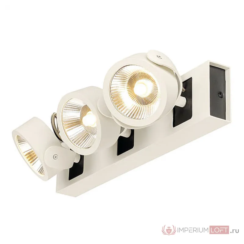 KALU 3 LED светильник накладной с COB LED 3х 10Вт (32Вт), 3000K, 1980lm, 24°, черный/ белый от ImperiumLoft