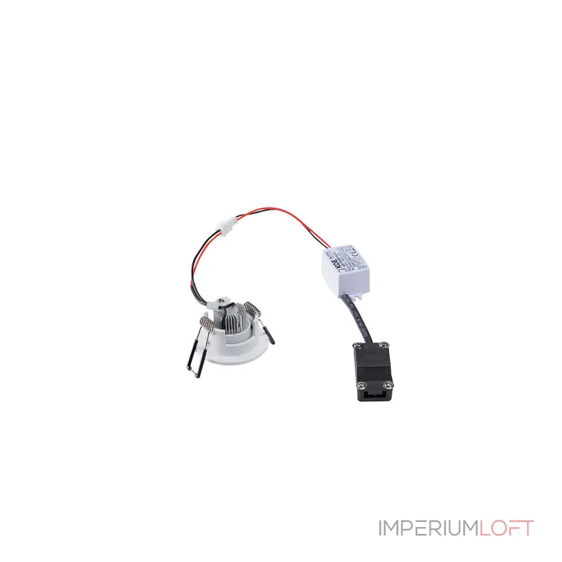 NEW TRIA MINI DL ROUND SET, светильник с LED 2.2Вт, 3000K, 30°, 143lm, с блоком питания, белый