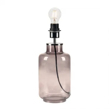 FENDA, светильник настольный для лампы E27 40Вт макс., цилиндр, без абажура, стекло дымчатое