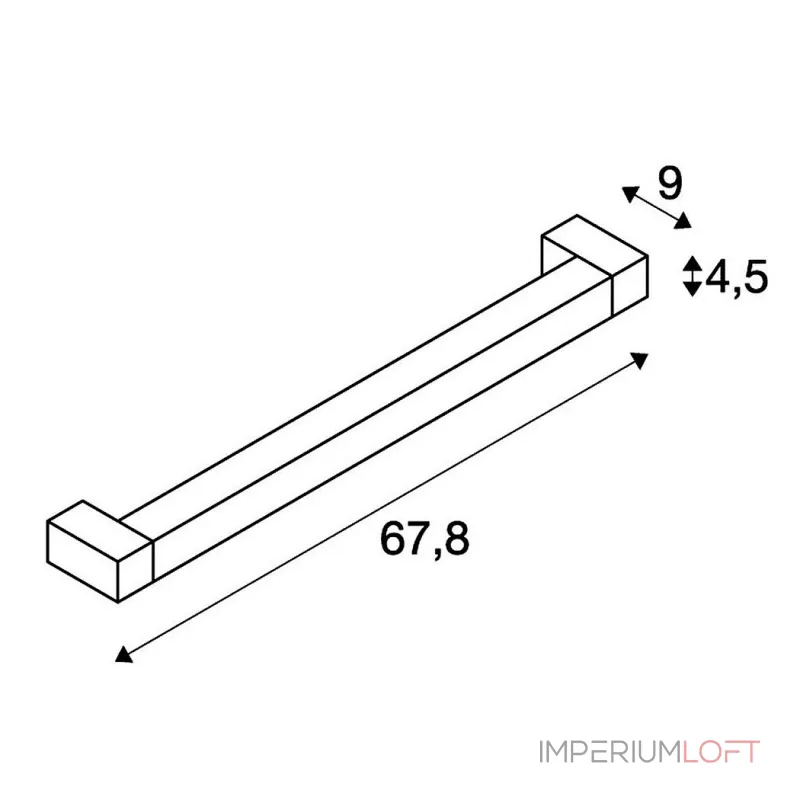 LONG GRILL LED светильник накладной поворотный с LED 20Вт, 3000К, 1600лм, 110°, белый