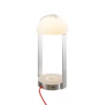 BRENDA TL-2 свет-к настольный с LED 5.4Вт, 3000K, 460lm, USB, беспроводная зарядка, алюминий/белый