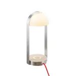 BRENDA TL-2 свет-к настольный с LED 5.4Вт, 3000K, 460lm, USB, беспроводная зарядка, алюминий/белый