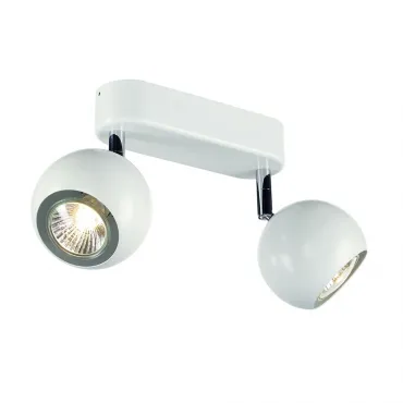 LIGHT EYE 2 GU10 светильник накладной для 2-х ламп GU10 по 50Вт макс., белый / хром