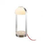 BRENDA TL-2 свет-к настольный с LED 5.4Вт, 3000K, 460lm, USB, беспроводная зарядка, алюминий/белый