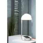 BRENDA TL-2 свет-к настольный с LED 5.4Вт, 3000K, 460lm, USB, беспроводная зарядка, алюминий/белый