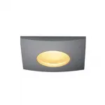 OUT 65 SQUARE LED SET, светильник IP65 встраив с LED 9(12)Вт, 38°, 3000K, 460lm, с БП, серебристый