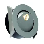 GILALED светильник встраиваемый 700mA c PowerLED 3Вт, 3000K, 135lm и синим LED 0.06Вт, серебристый
