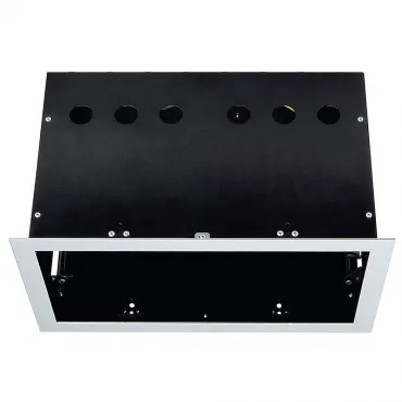 AIXLIGHT® PRO, 2 FRAME корпус с рамкой для 2-x светильников MODULE, серебристый / черный