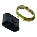 AIXLIGHT® PRO, 2 FRAMELESS ROUND корпус без рамки для 2-x светильников MODULE, черный