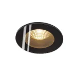 PATTA-F ROUND светильник IP65 встраиваемый c LED 9Вт(12Вт), 38°, 3000K, 630lm, черный