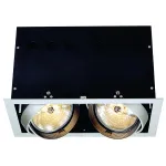 AIXLIGHT® PRO, 2 FRAME корпус с рамкой для 2-x светильников MODULE, серебристый / черный