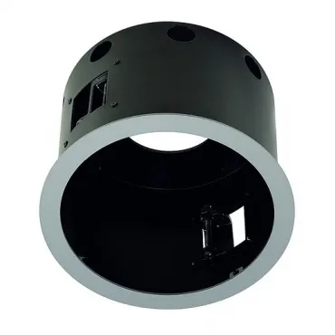 AIXLIGHT® PRO, 1 FLAT FRAME ROUND корпус с рамкой для 1-го светильникa MODULE, серебристый/ черный