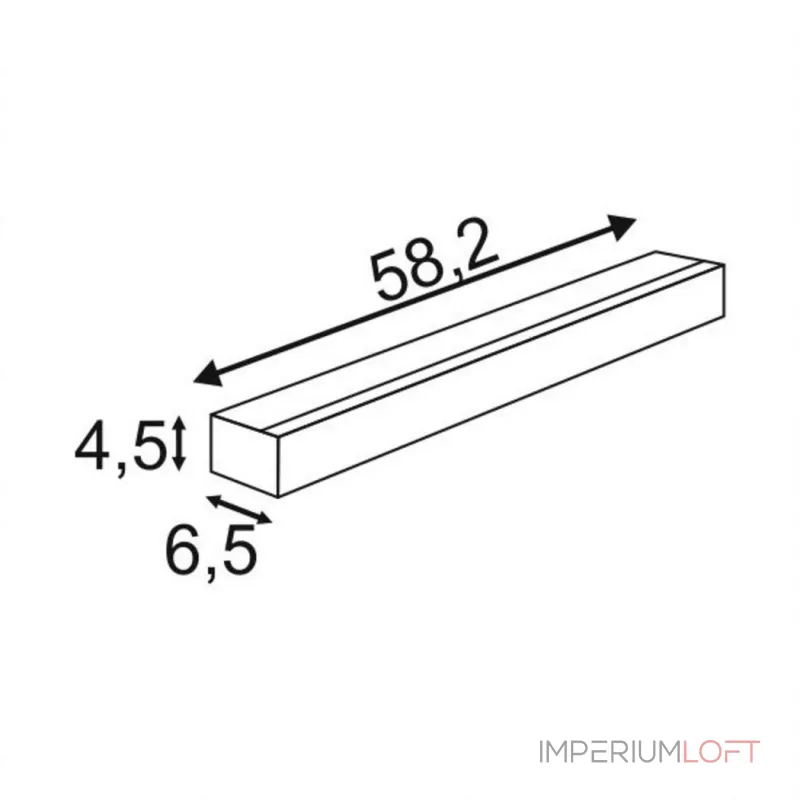 SIGHT 60 LED светильник накладной c выключателем, c LED 2х7,5 (17Вт), 3000К, 1500lm, черный