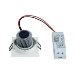 NEW TRIA LED DL SQUARE SET, светильник с COBLED 6.2Вт, 3000K, 38°, 625lm, с блоком питания, белый