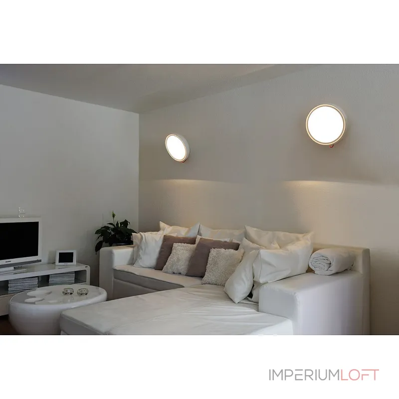 I-RING WALL светильник накладной с SMD LED 2х 7Вт, 3000K 1000lm, белый / красный шнур I-RING WALL светильник накладной с SMD LED 2х 7Вт, 3000K 1000lm, белый / красный шнур