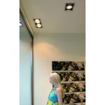 AIXLIGHT® PRO, 2 FRAME корпус с рамкой для 2-x светильников MODULE, серебристый / черный