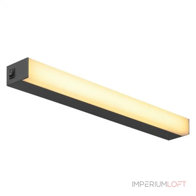 SIGHT 60 LED светильник накладной c выключателем, c LED 2х7,5 (17Вт), 3000К, 1500lm, черный