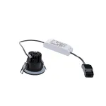 PATTA-F ROUND светильник IP65 встраиваемый c LED 9Вт(12Вт), 38°, 3000K, 630lm, черный