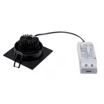 NEW TRIA LED DL SQUARE SET, светильник с COBLED 6.2Вт, 2700K, 38°, 600lm, с блоком питания, черный