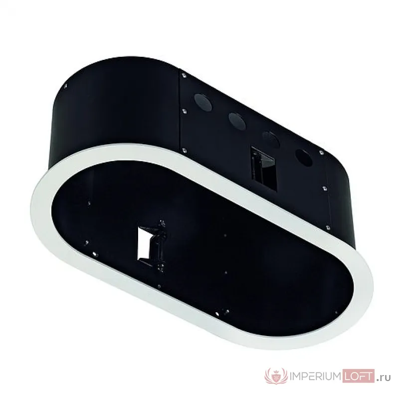 AIXLIGHT® PRO, 2 FLAT FRAME ROUND корпус с рамкой для 2-х светильников MODULE, текстур.белый/ черный от ImperiumLoft