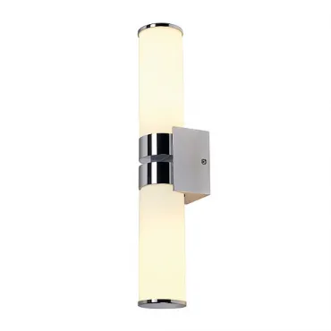 CAMARA DOUBLE светильник настенный IP44 для 2-х ламп E14 по 60Вт макс., хром / стекло белое
