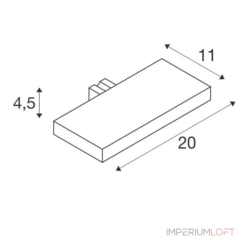 DORISA LED 20 светильник для зеркала IP44 с LED 6.6Вт, 4000К, 310лм, хром